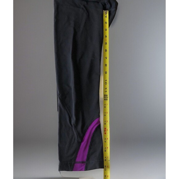 LULULEMON Womens Capri Leggings Black Purple Racing Size 6 - Picture 7 of 12